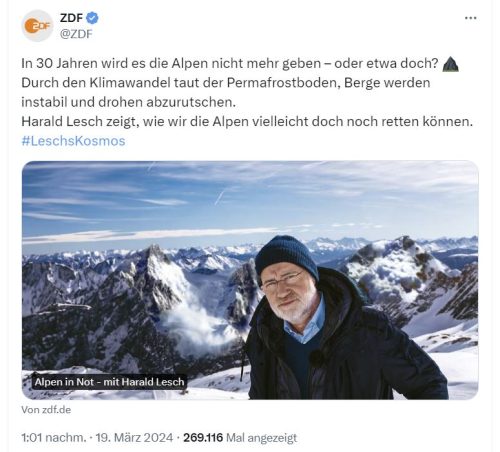 In 30 Jahren wird es die Alpen nicht mehr geben