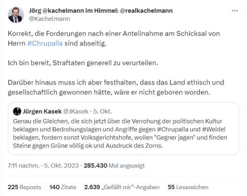 Widerlicher Kachelmann-Tweet