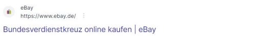 Bundesverdienstkreuz auf eBay