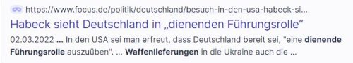 Die dienende Führer-Rolle Deutschlands