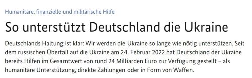 Unterstützung Ukraine