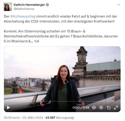Kathrin Henneberger bejubelt Kohleausstieg