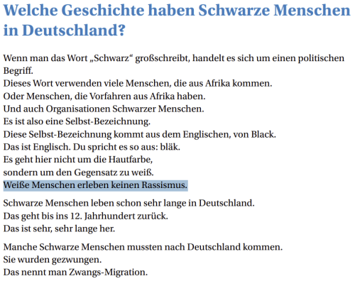 Weiße Menschen erleben keinen Rassismus