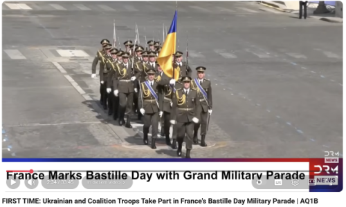 Ukrainische und Koalitionstruppen nehmen an der Militärparade zum französischen Nationalfeiertag teil