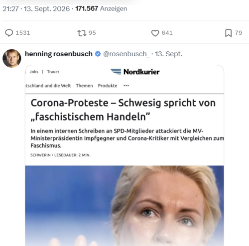 Corona-Proteste – Schwesig spricht von „faschistischem Handeln”
