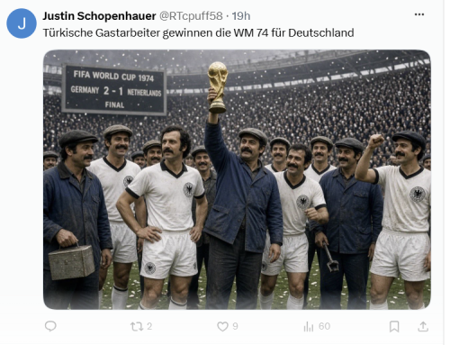 Türken gewinnen 1974 die WM für Deutschland