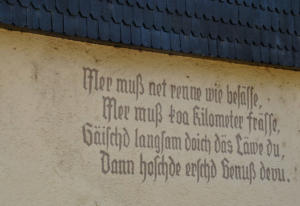 Nicht hetzen, genießen